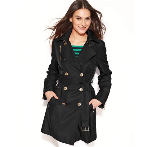 michael kors raincoat with belt